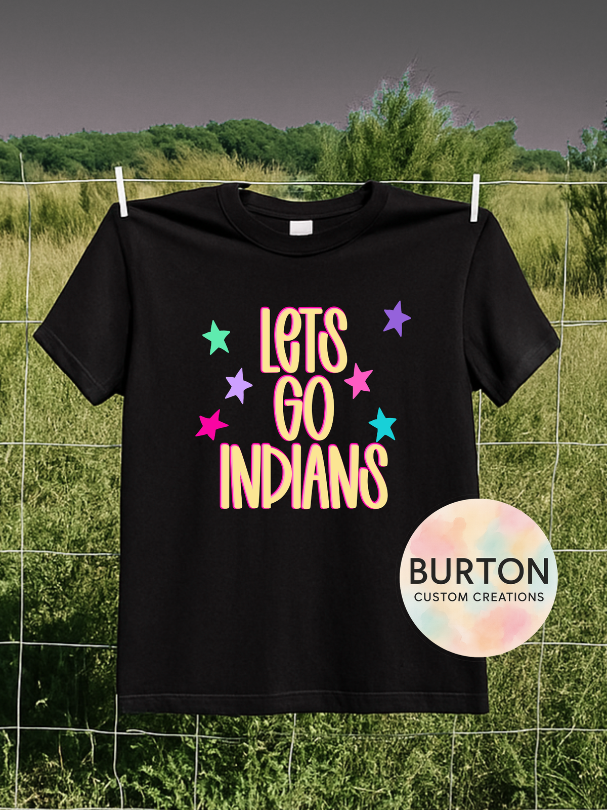 Neon LETS GO Indians