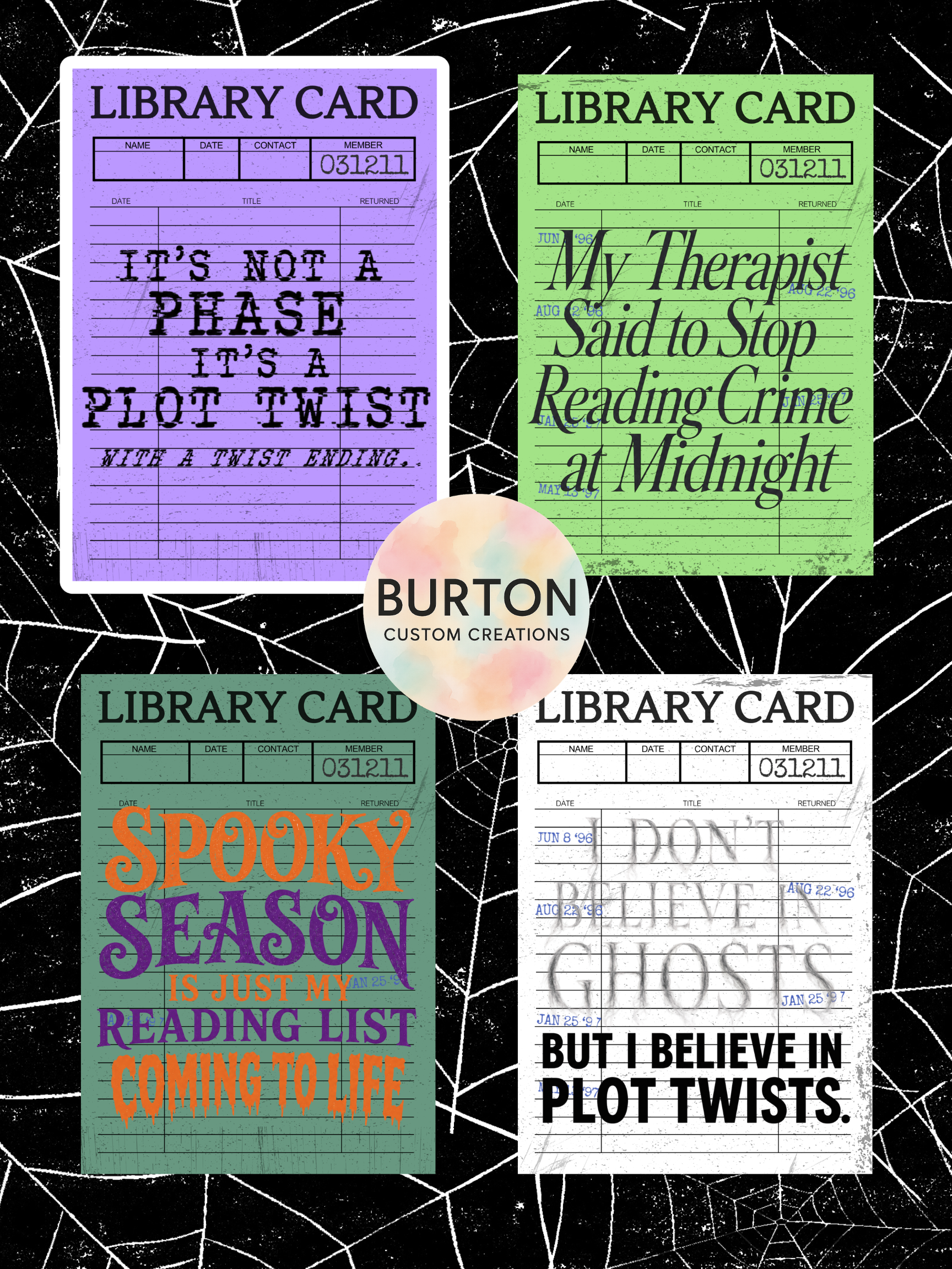 True Crime 4pk Bookmarks